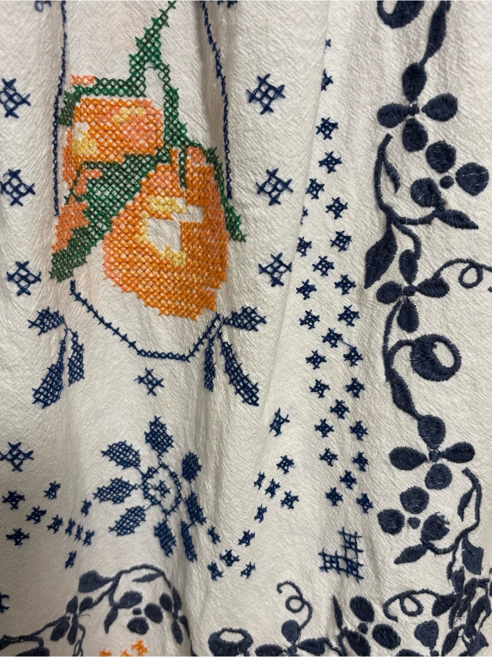 Free People Bali Main Squeeze Mini Dress XS Embroidered Boho Cotton Cottagecore - Picture 5 of 10